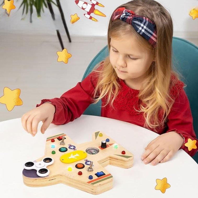 Tableau Montessori - BusyBoardCircuit™ - Aéronef - Mon Beau Jeu
