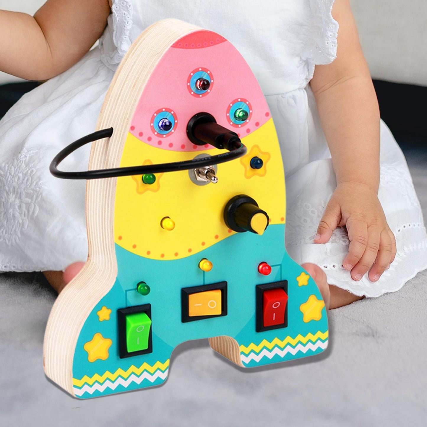 Tableau Montessori - BusyBoardCircuit™ - Fusée - Mon Beau Jeu