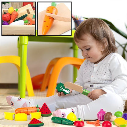 Cuisine en Jouet Bois - MontessoriToys™ - Set de Découpe de Légumes - Mon Beau Jeu