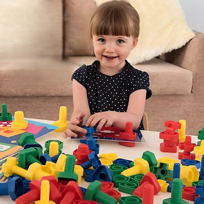 Jeu Éducatif 2 ans + | Vis et Écrous Multicolore - Mon Beau Jeu