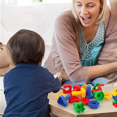 Jeu Éducatif 2 ans + | Vis et Écrous Multicolore - Mon Beau Jeu