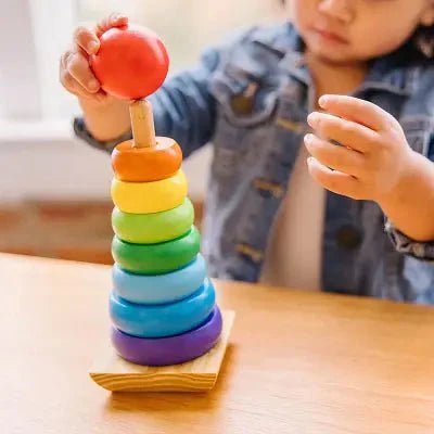 Jouet en Bois - WoodenToys™ - Tour arc - en - ciel - Mon Beau Jeu