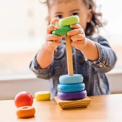 Jouet en Bois - WoodenToys™ - Tour arc - en - ciel - Mon Beau Jeu