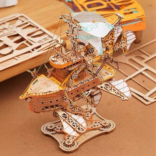 Puzzle en Bois 3D - Bateau Steampunk - Mon Beau Jeu