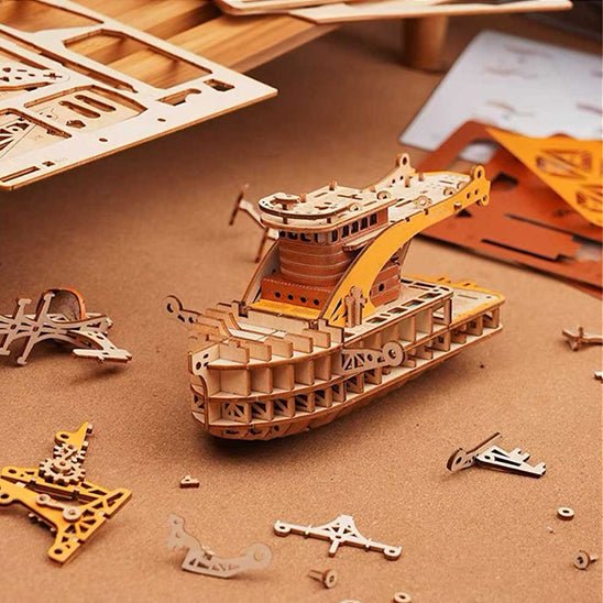 Puzzle en Bois 3D - Bateau Steampunk - Mon Beau Jeu