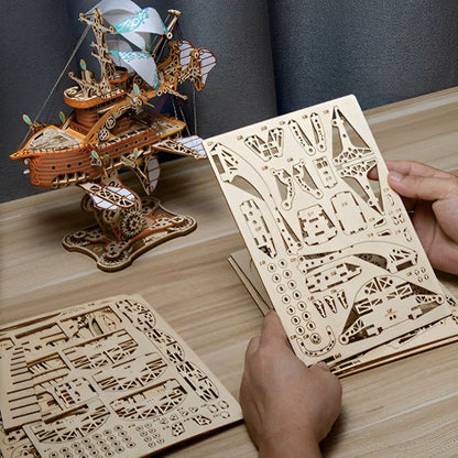 Puzzle en Bois 3D - Bateau Steampunk - Mon Beau Jeu