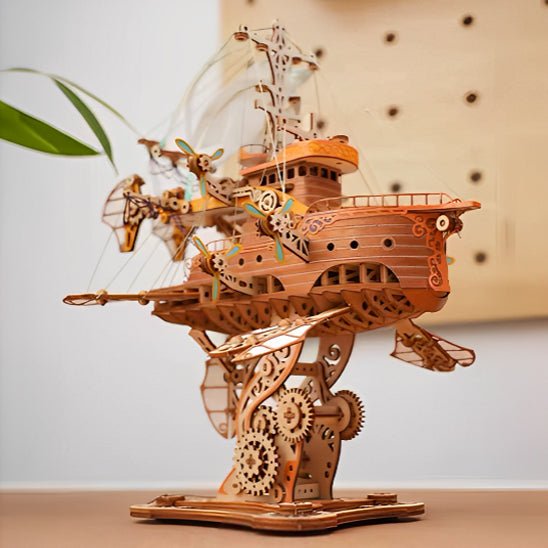 Puzzle en Bois 3D - Bateau Steampunk - Mon Beau Jeu