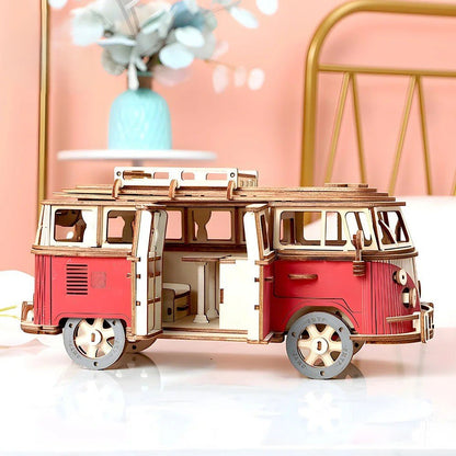 Puzzle en bois 3D - Camping Car Retro - Mon Beau Jeu