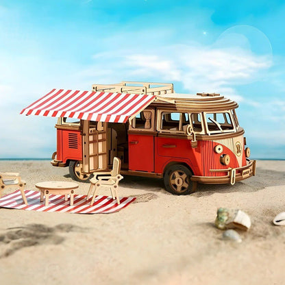 Puzzle en bois 3D - Camping Car Retro - Mon Beau Jeu