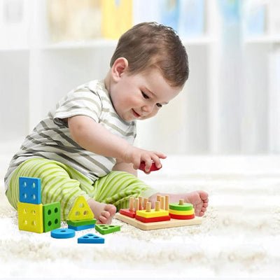 Puzzle en bois | Formes et Couleurs - Mon Beau Jeu