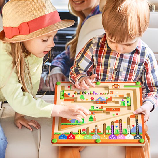 Puzzle en bois - Labyrinthe magnétique - Mon Beau Jeu