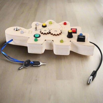 Tableau Montessori - BusyBoardCircuit™ - Dinosaure - Mon Beau Jeu