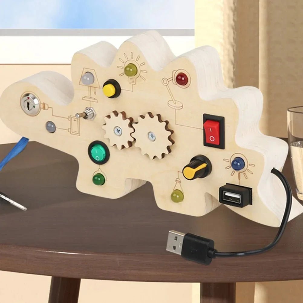 Tableau Montessori - BusyBoardCircuit™ - Dinosaure - Mon Beau Jeu