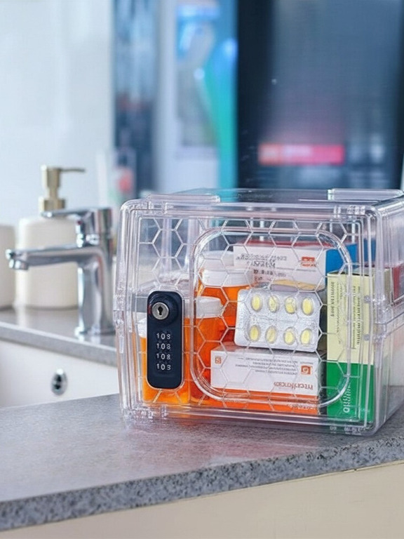 Boîte de rangement pour médicament avec verrou